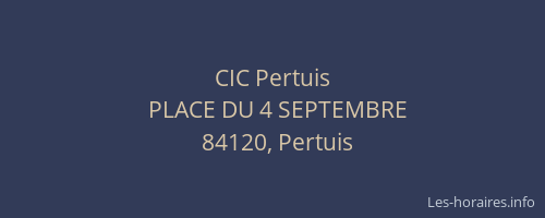 CIC Pertuis