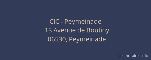 CIC - Peymeinade
