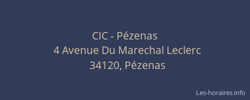 CIC - Pézenas