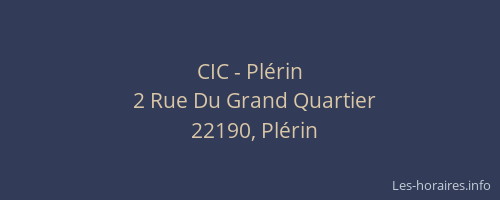 CIC - Plérin