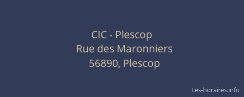 CIC - Plescop