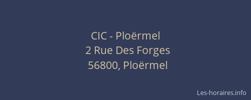CIC - Plo&euml;rmel
