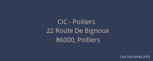 CIC - Poitiers