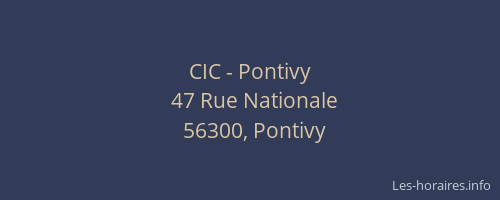 CIC - Pontivy