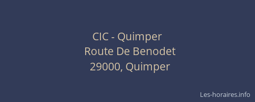 CIC - Quimper