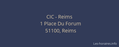 CIC - Reims