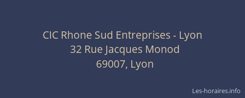 CIC Rhone Sud Entreprises - Lyon