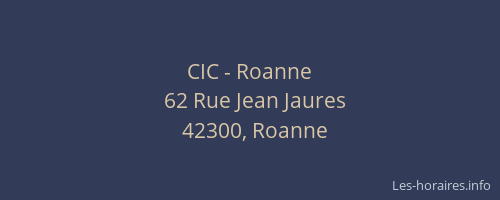CIC - Roanne