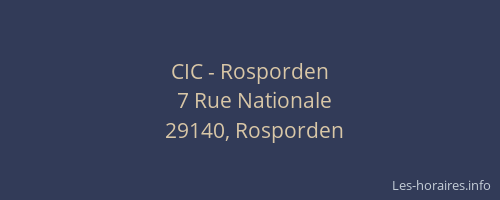 CIC - Rosporden