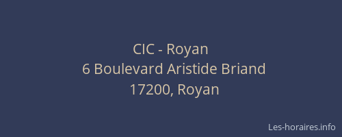 CIC - Royan