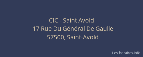 CIC - Saint Avold