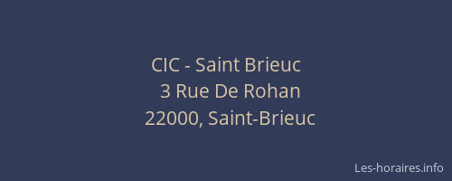 CIC - Saint Brieuc