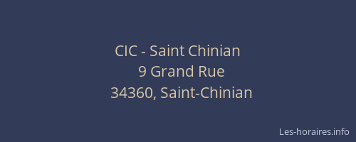CIC - Saint Chinian