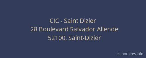 CIC - Saint Dizier
