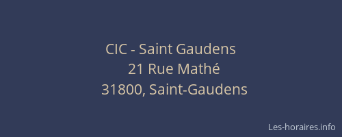 CIC - Saint Gaudens