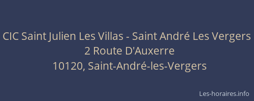 CIC Saint Julien Les Villas - Saint André Les Vergers