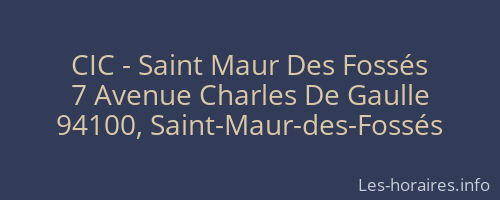 CIC - Saint Maur Des Fossés
