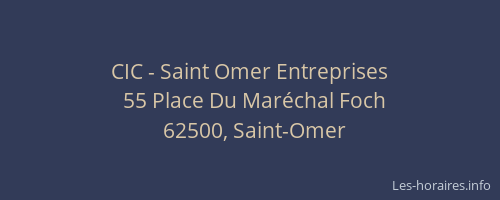 CIC - Saint Omer Entreprises
