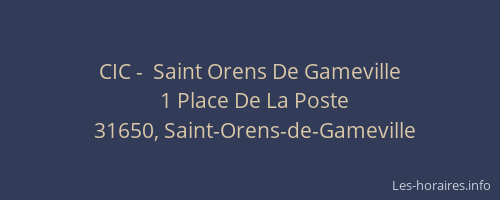 CIC -  Saint Orens De Gameville