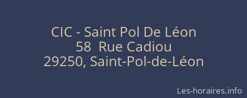 CIC - Saint Pol De Léon