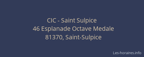 CIC - Saint Sulpice