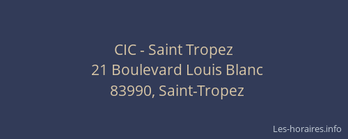CIC - Saint Tropez