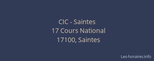 CIC - Saintes