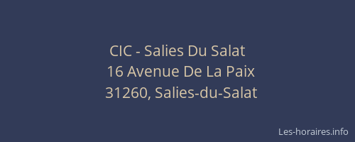 CIC - Salies Du Salat