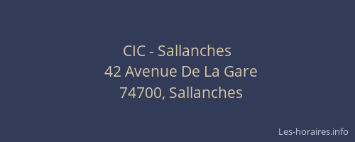 CIC - Sallanches