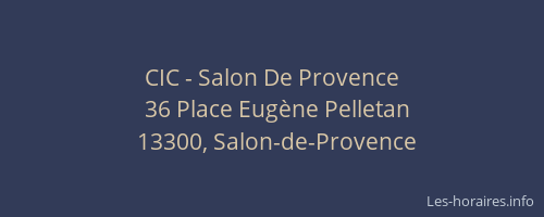 CIC - Salon De Provence