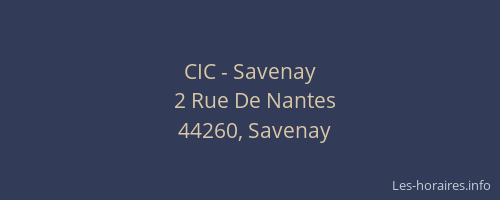 CIC - Savenay