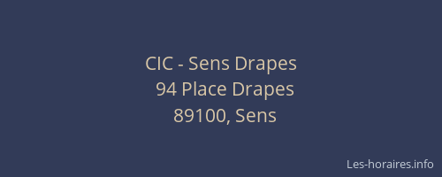 CIC - Sens Drapes