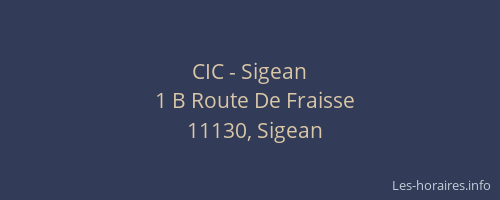 CIC - Sigean
