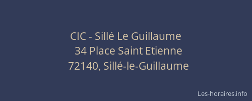 CIC - Sillé Le Guillaume