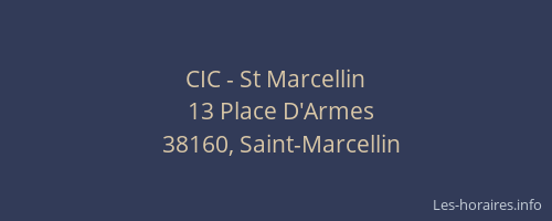 CIC - St Marcellin