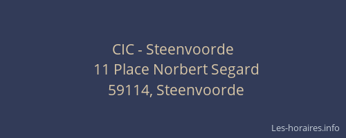 CIC - Steenvoorde
