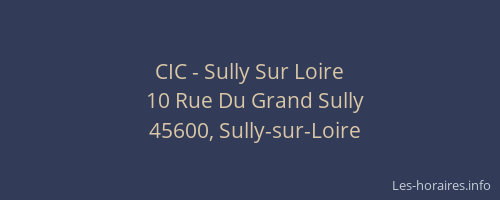 CIC - Sully Sur Loire