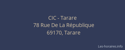 CIC - Tarare