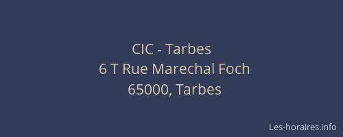 CIC - Tarbes
