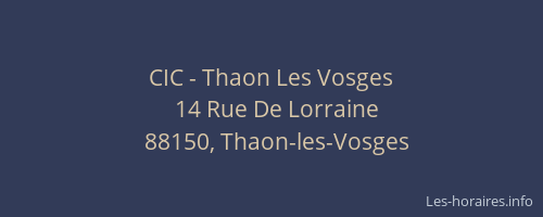 CIC - Thaon Les Vosges
