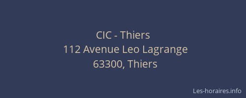 CIC - Thiers