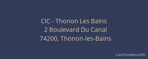 CIC - Thonon Les Bains