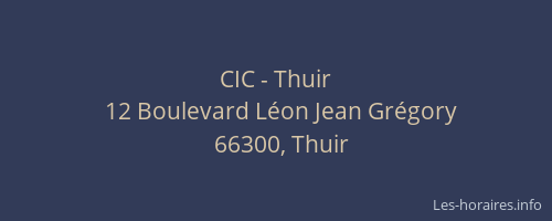 CIC - Thuir