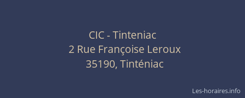 CIC - Tinteniac