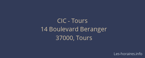 CIC - Tours