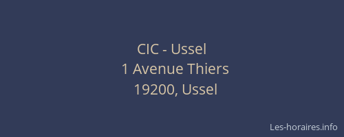CIC - Ussel