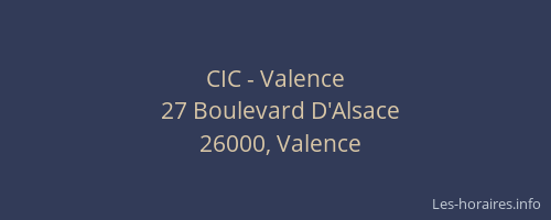 CIC - Valence