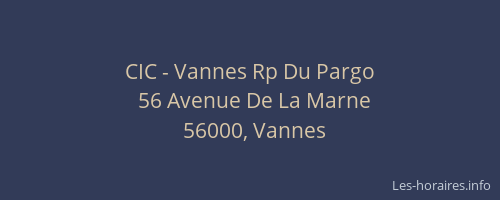 CIC - Vannes Rp Du Pargo