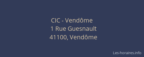 CIC - Vend&ocirc;me