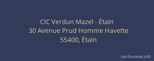CIC Verdun Mazel - &Eacute;tain